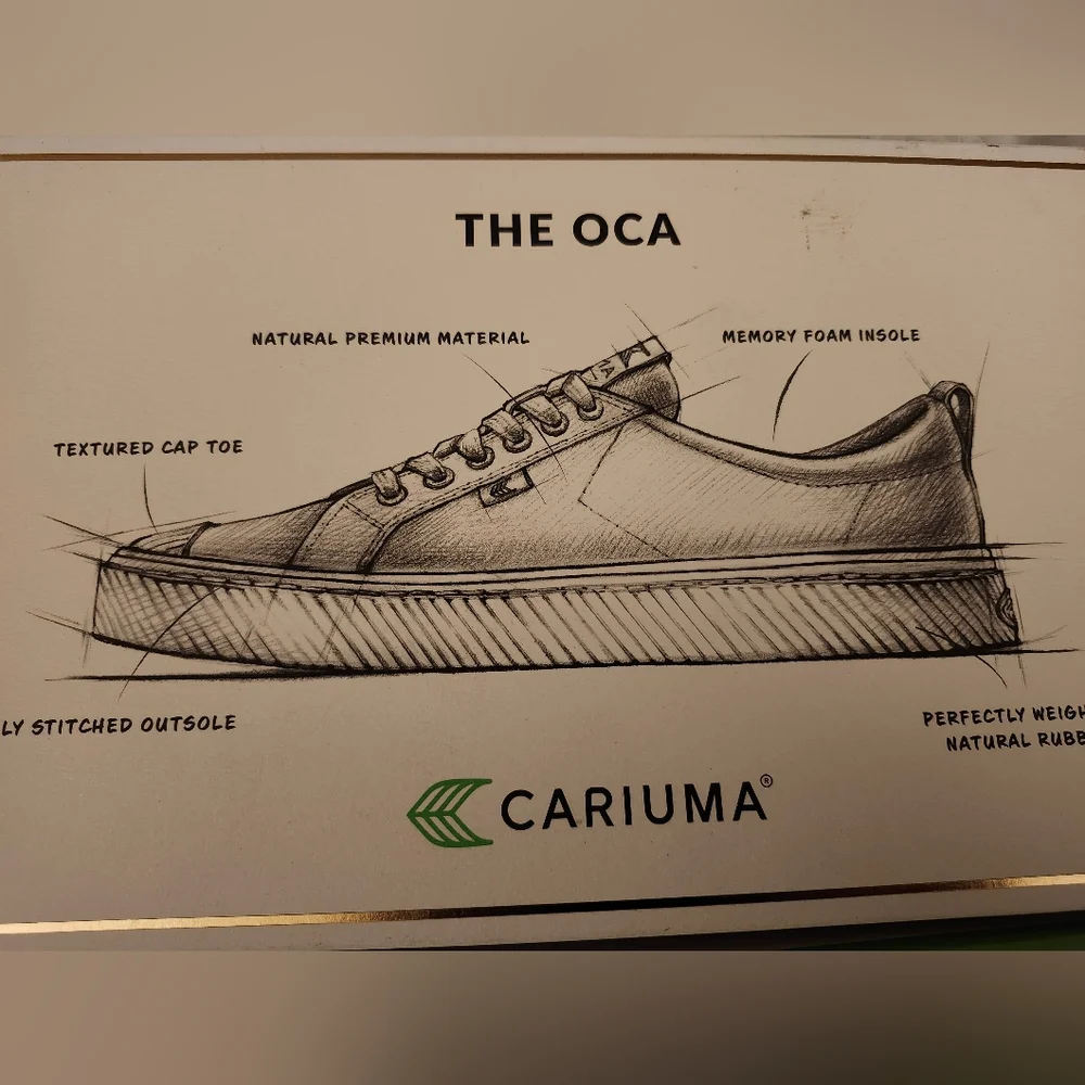 Cariuma OCA Off-White Low Canvas Sneakers Unisex NIB Unisex Woman 8 Men 6.5 - Picture 9 of 11